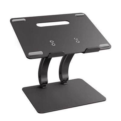 Feilx Laptop Stand, Adjustable Height Multi-Angle Ergonomic Laptop Holder, Foldable Aluminum Laptop Holder with 10 to 15.6 Inches Notebook Computer (Color : Black)