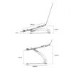 Feilx Laptop Stand, Adjustable Height Multi-Angle Ergonomic Laptop Holder, Foldable Aluminum Laptop Holder with 10 to 15.6 Inches Notebook Computer (Color : Black) view 3