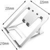 Feilx Laptop Holder Riser Computer Stand, 6-Level Height Adjustable Aluminum Foldable Portable Notebook Stand, with 10 to 15.6 Inches Notebook Computer (Color : Silver) view 2