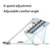 Feilx Laptop Holder Riser Computer Stand, 6-Level Height Adjustable Aluminum Foldable Portable Notebook Stand, with 10 to 15.6 Inches Notebook Computer (Color : Silver) view 4
