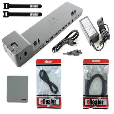 HP UltraSlim Dock 2013 Docking Station (D9Y32AA#ABA) + Starter Kit Bundle