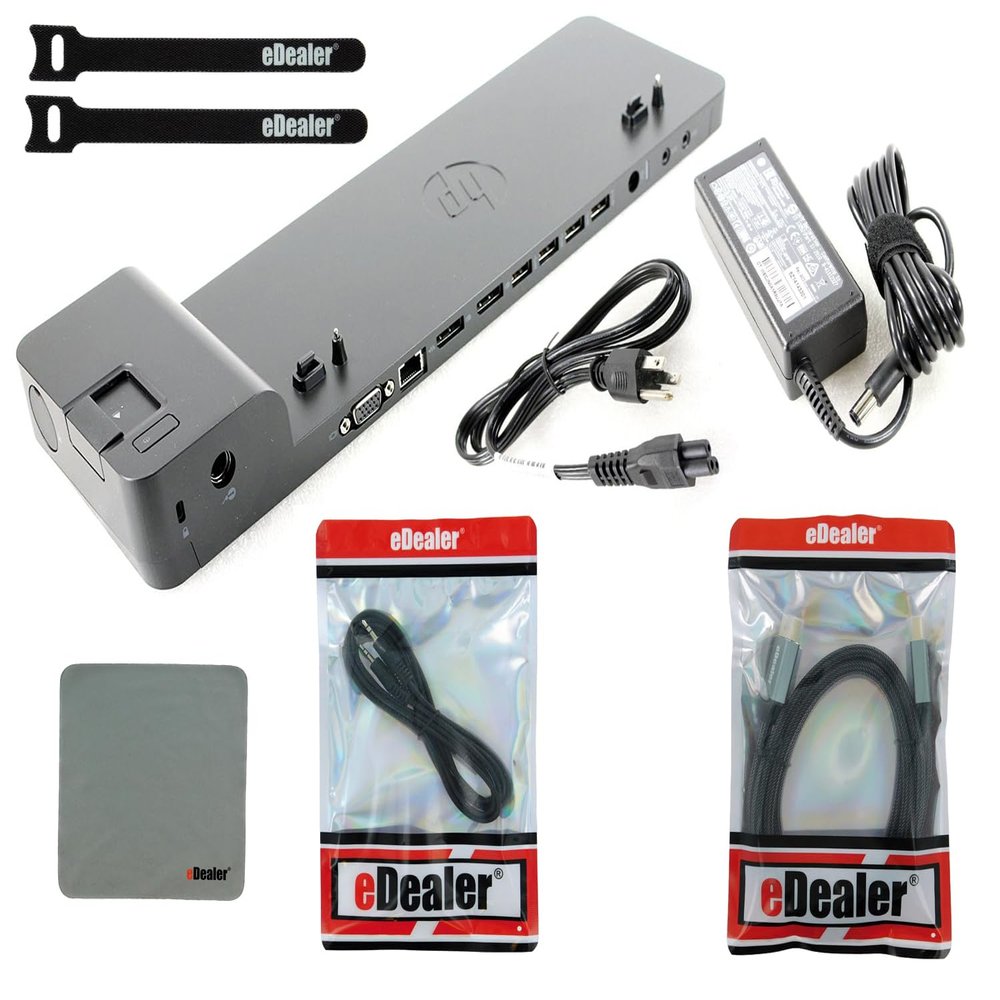 HP UltraSlim Dock 2013 Docking Station (D9Y32AA#ABA) + Starter Kit Bundle