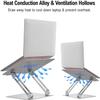 Feilx Laptop Stand, Adjustable Laptop Stand, Ergonomic Laptop Riser Holde, Foldable Aluminum Alloy Computer Stand with 10 to 15.6 Inches Notebook Computer (Color : Silver) view 3