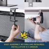 Under Desk Mesh Cable Management  36 inch Cable Manager Tray for Cord Power Strip -No Drill Cable Management - Safe Wire Management Net for Desks, Office, and Home (Black) view 3