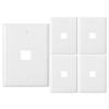 Bates 1 Port Keystone Jack Wall Plate - 5 Pack, Ethernet, Cat6, 1 Gang view 1