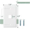 Bates 1 Port Keystone Jack Wall Plate - 5 Pack, Ethernet, Cat6, 1 Gang view 3