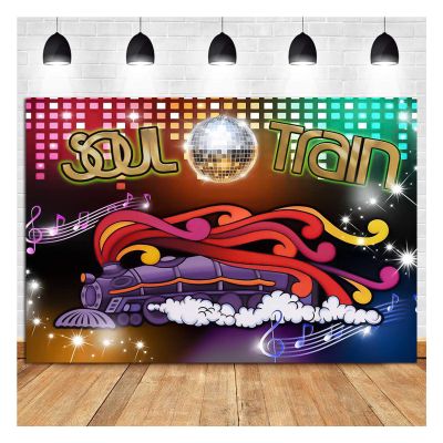 9x6ft 70's and 80's Disco Dancing Prom Party Decor Photo Background 70's Theme Photography Backdrop Neon Glow Photo Background Studio Props Banner