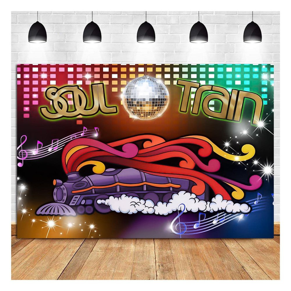 9x6ft 70's and 80's Disco Dancing Prom Party Decor Photo Background 70's Theme Photography Backdrop Neon Glow Photo Background Studio Props Banner