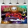9x6ft 70's and 80's Disco Dancing Prom Party Decor Photo Background 70's Theme Photography Backdrop Neon Glow Photo Background Studio Props Banner view 3