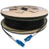 100 Meters Uniboot LC to LC Outdoor Armored Fiber Patch Cable, Low Friction Single Mode Duplex Fiber Optic Cable Jumper Optical Patch Cord, 9/125um, (OS1/OS2 Compatible), LSZH Black view 1