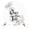 Iydamc Once Upon a Time Ancient Castle Princess Romantic Story Round Cover Backdrop for Kids Baby Shower Birthday Party Cake Table Decoration Background Circle Banner Props Dia-6ft NO90 view 1