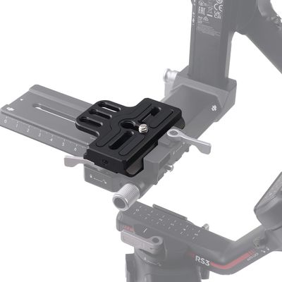 Fotga Quick Release Camera Plate with 1/4" 3/8" Mount for DSLR Mirrorless Camera to DJI Ronin RS2 RSC2 RS3 RS3 PRO RS4 and RS4 Pro Gimbal Stabilizer,Fits for Arca Swiss Clamp Tripod Ball Head