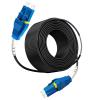 100 Feet (30 Meters) Uniboot LC to LC Outdoor Armored Fiber Patch Cable, Low Friction Single Mode Duplex Fiber Optic Cable Jumper Optical Patch Cord, 9/125um, (OS1/OS2 Compatible), LSZH Black view 1