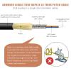 100 Feet (30 Meters) Uniboot LC to LC Outdoor Armored Fiber Patch Cable, Low Friction Single Mode Duplex Fiber Optic Cable Jumper Optical Patch Cord, 9/125um, (OS1/OS2 Compatible), LSZH Black view 2