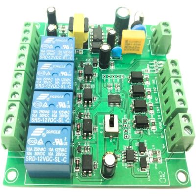 220V Power Supply Modbus RTU Four-Way Relay Module RS485/TTL UART