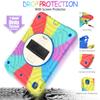 BMOUO Case for iPad 6th/5th Generation/Air 2, for iPad 9.7 Case 2018/2017 with Screen Protector, 360 Rotating Stand & Hand & Shoulder Strap Kids Case for iPad 6th/5th Gen/Air 2, Rainbow view 3