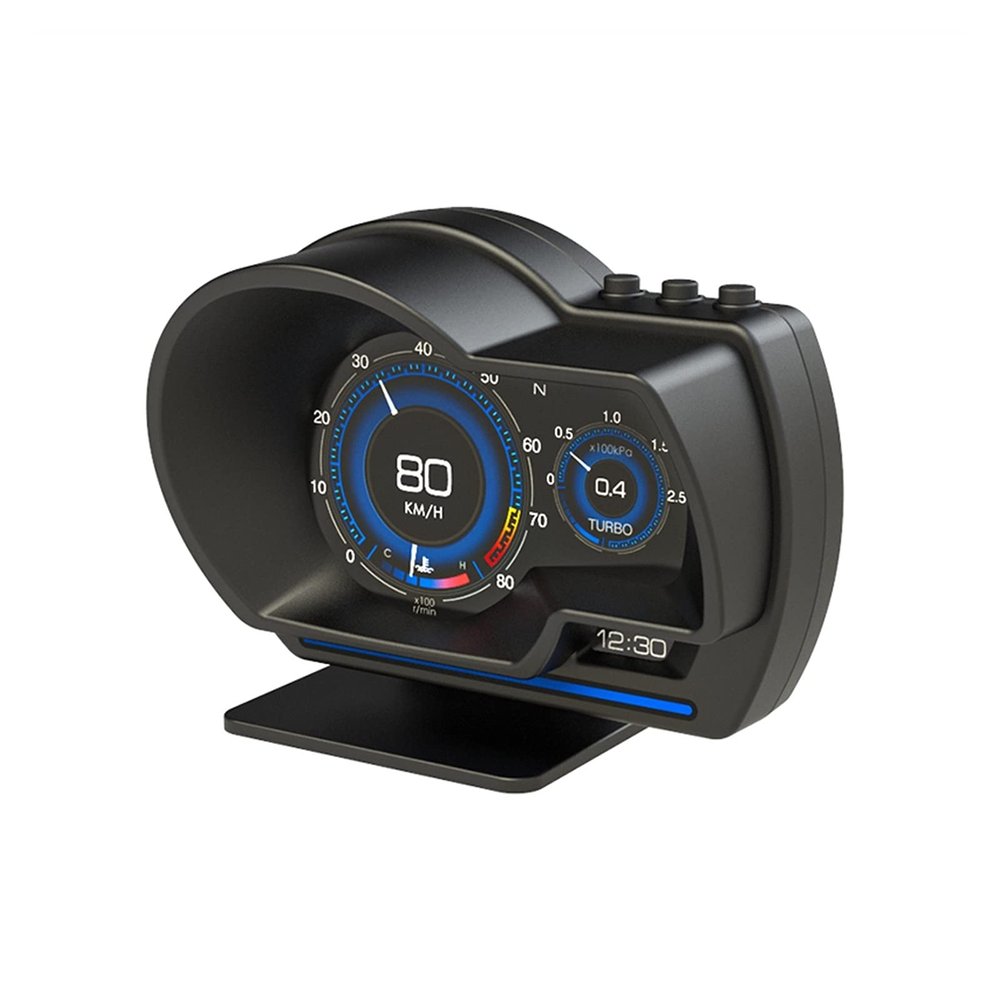 2 in 1 HUD OBD GPS Head Up Display Car Speedometer Odometer Overspeed Alarm LCD Digital Meter Alarm System