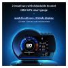 2 in 1 HUD OBD GPS Head Up Display Car Speedometer Odometer Overspeed Alarm LCD Digital Meter Alarm System view 4