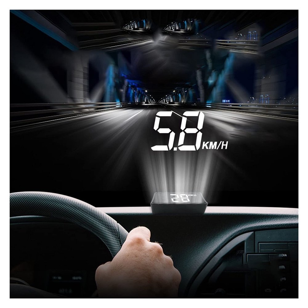A100s With Lens Hood Windshield Projector Obd2 Car Hud Head Up Display Overspeed Warning System Voltage Alarm