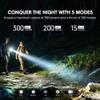 Hand Crank Flashlight, 3000mAh NOAA Weather Radio Flashlights with 3 Way Power Sources, Wind Up Flashlight Hand Crank Cell Phone Charger, Portable Radio AM/FM with Reading Lamp for Emergency/Outdoor view 3