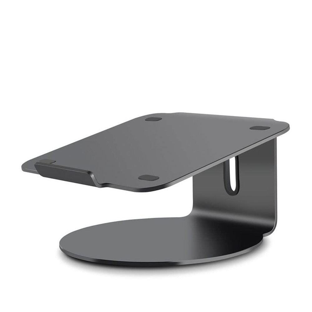 Sxdthy Laptop Stand, 360 Rotating Aluminum Alloy Laptop Stand, Portable Foldable Ergonomic Laptop Computer Stand (Color : Black)
