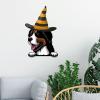 Halloween Stickers Witch Big Mountain Welcome Halloween Wall Decals Big Mountain Dog Wall Art Removable Poster Vinyl Wallpaper for Kids Boys Room Nursery Classroom Halloween Party Supplies 24 inch view 2