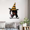 Halloween Stickers Witch Big Mountain Welcome Halloween Wall Decals Big Mountain Dog Wall Art Removable Poster Vinyl Wallpaper for Kids Boys Room Nursery Classroom Halloween Party Supplies 24 inch view 3