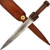 Armory Replicas Divine Judgement Ornate Damascus Steel Ceremonial Dagger | Medieval Inspired Hand Forged Collectible Knife with Leather Sheath view 1