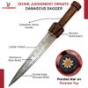 Armory Replicas Divine Judgement Ornate Damascus Steel Ceremonial Dagger | Medieval Inspired Hand Forged Collectible Knife with Leather Sheath view 3