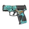 MightySkins Glossy Glitter Skin Compatible with Taurus G3C 9mm Luger - Turquoise Ripple | Protective, Durable High-Gloss Glitter Finish | Easy to Apply, Remove, and Change Styles | Made in The USA view 1