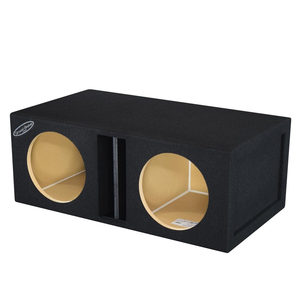 10" Dual Slot Center Ported Vented Sub Box Subwoofer Enclosure Ground Shaker Box