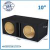 10" Dual Slot Center Ported Vented Sub Box Subwoofer Enclosure Ground Shaker Box view 2