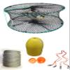 KUFA Sports Foldable Prawn Trap (Stretched Mesh Size:1-1/8") with 400' Rope, Yellow Float, Bait Bag & Harness Combo (PRN58+PALH3) view 1