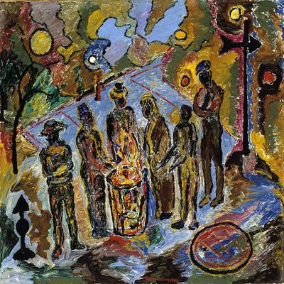 Beauford Delaney : Can Fire in the Park : 1946 : Archival Quality Art Print