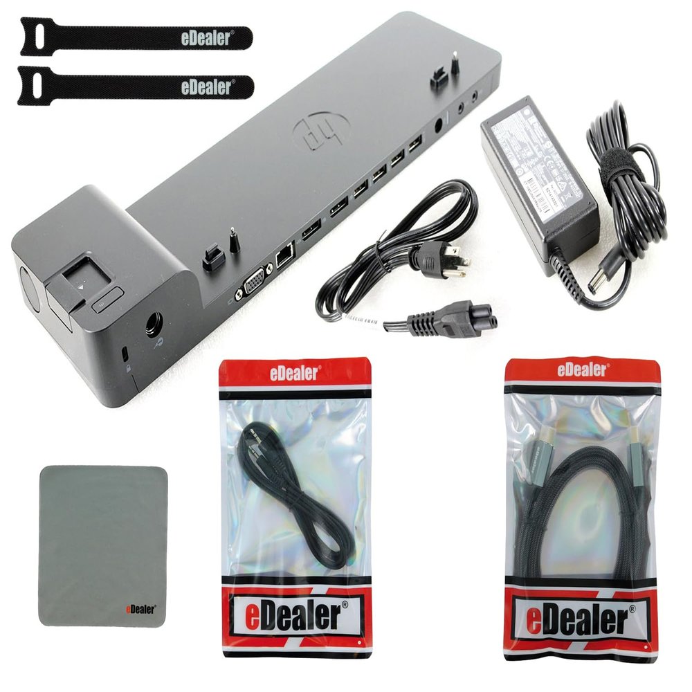 HP UltraSlim Dock 2013 Docking Station (D9Y32UT#ABA) + Starter Kit Bundle