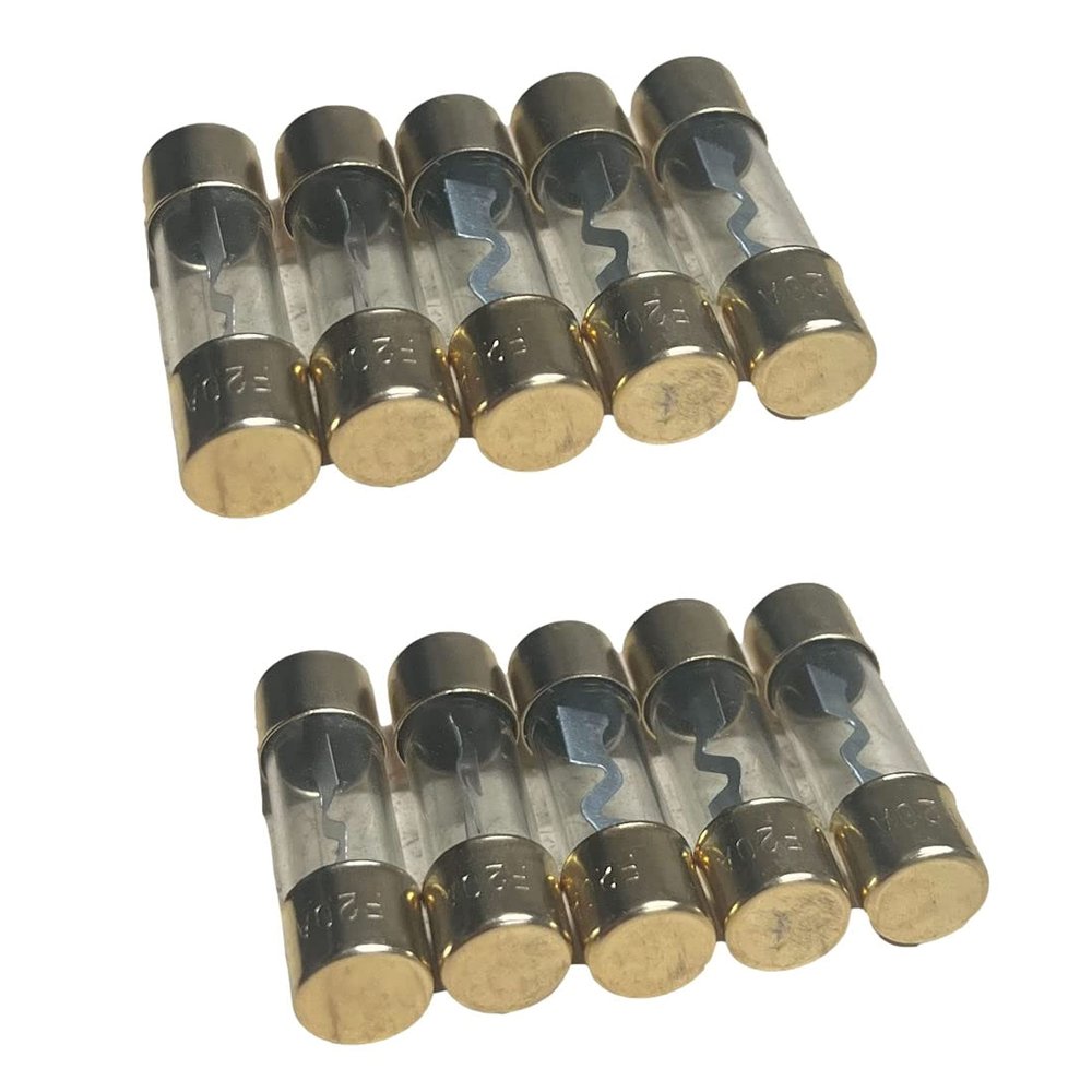 IMC Audio 20 Amp AGU Glass Fuse 20A Gold Inline for Car Audio Stereo Amplifier Marine Audio Auto Power Protection Fuses Automotive Protect Your System with This 10 Pack of 20 Amp AGU Glass Fuse