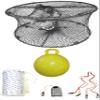 KUFA Sports Foldable Prawn Trap (Stretched Mesh Size:1-3/4") with 400' Rope, Yellow Float, Plastic Vented Bait Cage & Harness Combo (PRN59+PBSH5) view 1