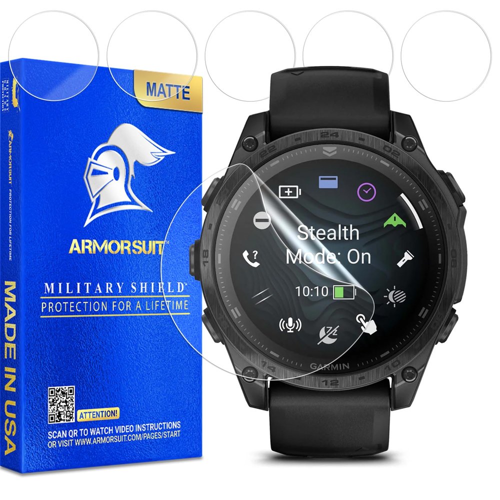 ArmorSuit 6 Pack for Garmin Tactix 8 47mm / Forerunner 955 47mm Anti-Glare Screen Protector MilitaryShield Matte Film - Made in USA