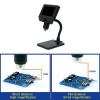 Microscope Kit Digital Microscope 4.3 Inch Electronic Video Display Mirror Monocular Telescope Instrument Magnifying Glass Tool Microscope Lens Adapters (Color : Gold) view 4