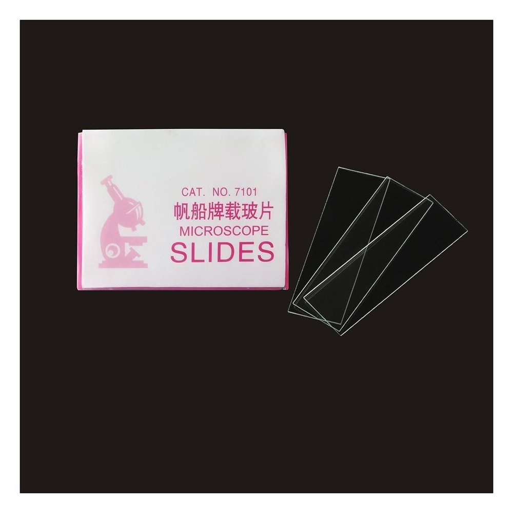 Microscope Kit 7101 7105 18 * 18 20 * 20 22 * 22 24 * 24 100pcs Transparent Slides Blank Microscope Glass Slides Microscope Lens Adapters (Warna : 7101)