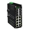 Centopto Industrial 14-Port Ethernet Switch - 8x RJ45 10/100/1000Mbps, 4x SFP, 2x 10G SFP+, DIN Rail Mount, Unmanaged, 10Gbps Fiber view 1