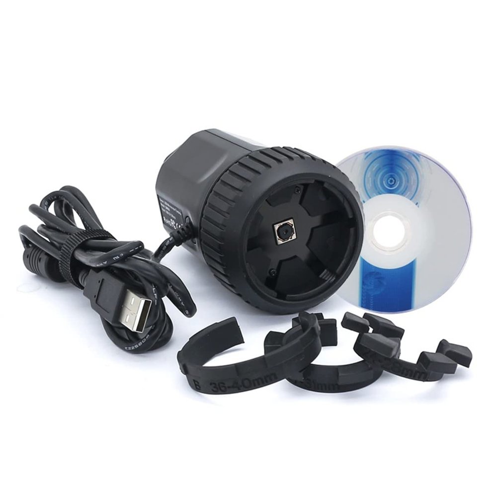 Microscope Accessories Kit 8.0MP USB Microscope Camera Video Digital Eyepiece Camera for Microscope with Adapter Rings Microscope Slides
