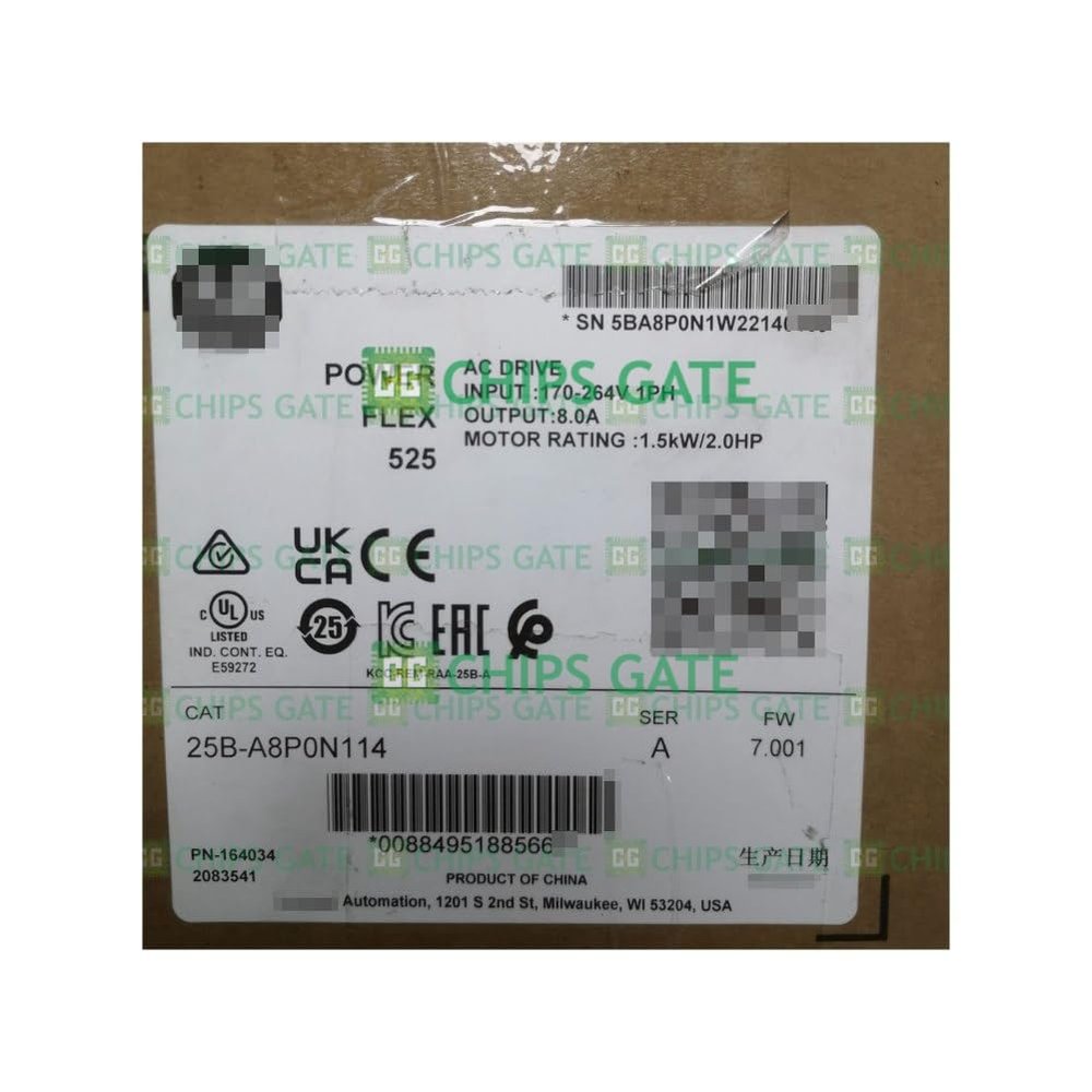 2021-2022 25B-A8P0N114 PowerFlex 525 Drive 1.5kW 2.0Hp - Mfg