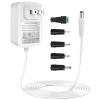 TKDY 24V 1A Power Supply Adapter White with 5 Tips, 24W AC 100-240V to DC 24 Volt Power Cord, Class 2 Switching for LED Light Strip, String Lights, Soundbar, Massage Gun and More. view 1