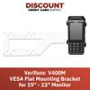 DCCStands Verifone V400M PIN Pad VESA Flat Mounting Bracket for 19" - 23" Monitor, Screw-in Installation, White view 2