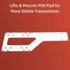 DCCStands Verifone V400M PIN Pad VESA Flat Mounting Bracket for 19" - 23" Monitor, Screw-in Installation, White view 3