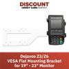 DCCStands Dejavoo Z3/Z6 PIN Pad Universal VESA Flat Mounting Bracket for 19" - 23" Monitor, Screw-in Installation, White view 2