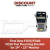 DCCStands First Data FD35/FD40 PIN Pad Universal VESA Flat Mounting Bracket for 19" - 23" Monitor, Screw-in Installation, White view 2