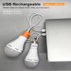 FLYHOOM USB Rechargeable Light Bulbs with Remote Timer, 5 Light Modes, Daylight & Amber Light,1800mAh Rechargeable LED Light Bulb for Camping, Hiking, Emergency view 2