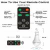 FLYHOOM USB Rechargeable Light Bulbs with Remote Timer, 5 Light Modes, Daylight & Amber Light,1800mAh Rechargeable LED Light Bulb for Camping, Hiking, Emergency view 3